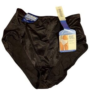 Cachet Smooth Shapes Comfort Leg Brief Firm Control Panty Black XL Vintage Sears